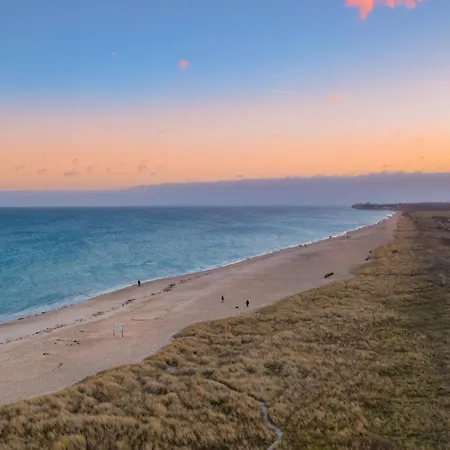Hébergement de vacances Sea Breeze: Meerblick, Sauna, Dachterrasse, Bootsanleger Olpenitz