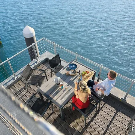 Sea Breeze: Meerblick, Sauna, Dachterrasse, Bootsanleger * Olpenitz